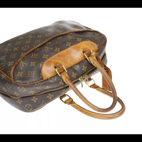 🌺LOUIS VUITTON Deauville Brown Canvas Tan Leather - Picture 7 of 12